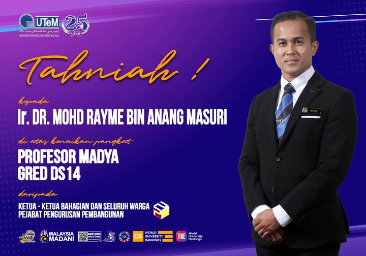 TAHNIAH Prof. Madya Ir. Dr. Mohd Rayme bin Anang Masuri