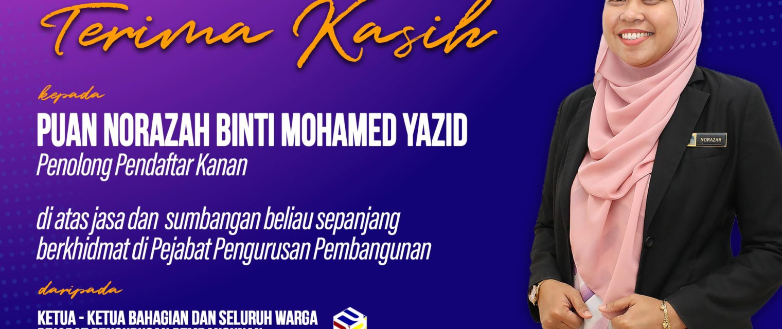 SEKALUNG PENGHARGAAN PUAN NORAZAH BINTI MOHAMED