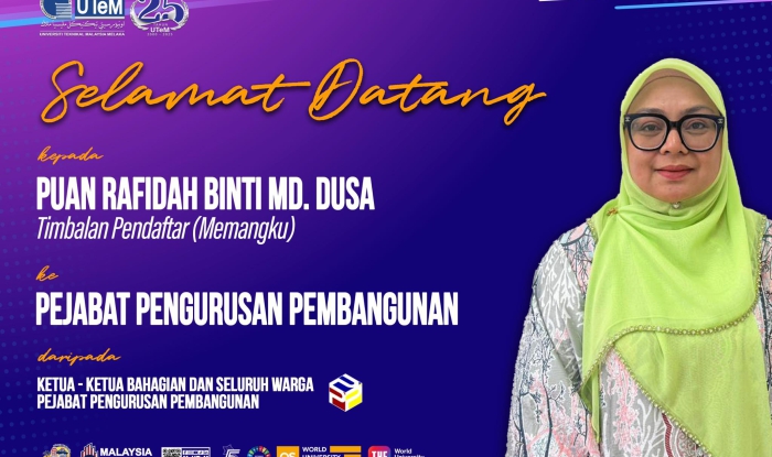 TAHNIAH DAN SELAMAT DATANG!